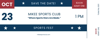 Free Sports Ticket Save The Date Template to Edit Online