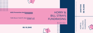 Free AIDS Fundraising Event Ticket Template to Edit Online