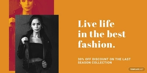 Clean Fashion Sale Blog Image Template