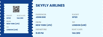 Free Colorful Airplane Boarding Pass Ticket Template to Edit Online