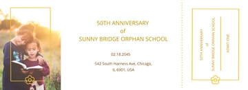 Free Anniversary Event Ticket Template to Edit Online