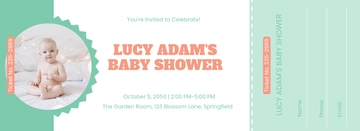 Free Baby Shower Raffle Ticket Template to Edit Online