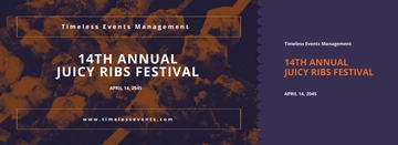 Free BBQ Event Food Ticket Template to Edit Online