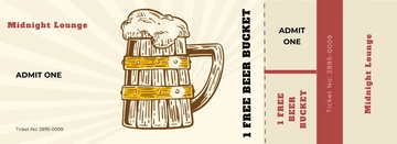Free Beer Fest Drink Ticket Template to Edit Online