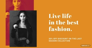 Clean Fashion Sale Linkedin Blog Post Template