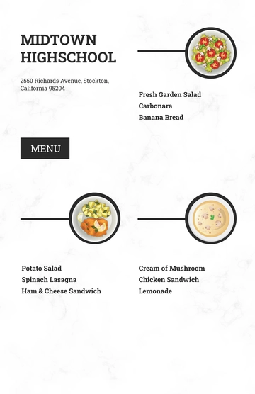 Free School Poster Menu Template to Edit Online