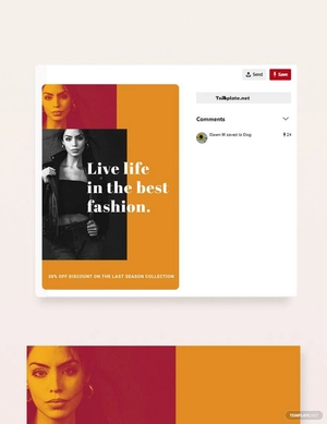 Clean Fashion Sale Pinterest Pin Template