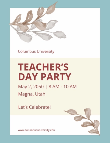 Free Teacher's Day Promotional Flyer Template to Edit Online