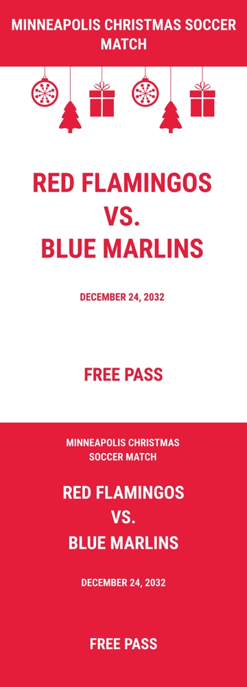 Free Christmas Soccer Gift Ticket Template to Edit Online Free Christmas Soccer Gift Ticket Template to Edit Online