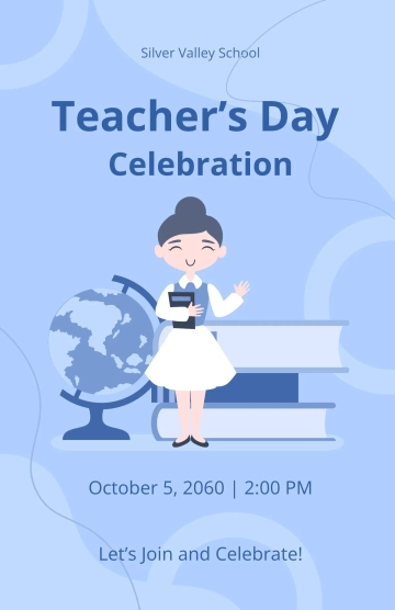 Free Teacher's Day Celebration Poster Template to Edit Online