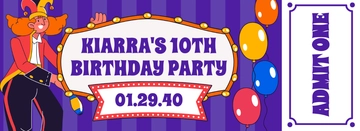 Free Circus Birthday Ticket Template to Edit Online Free Circus Birthday Ticket Template to Edit Online