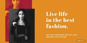 Clean Fashion Sale Twitter Post Template