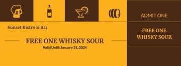 Free Complimentary Drink Ticket Template to Edit Online
