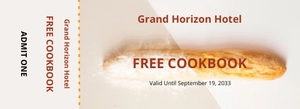Free Cooking School Food Ticket Template to Edit Online
