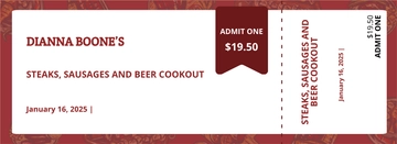 Free Cookout Food Ticket Template to Edit Online