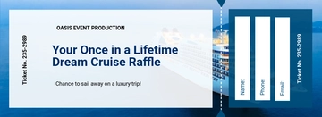 Free Cruise Raffle Ticket Template to Edit Online