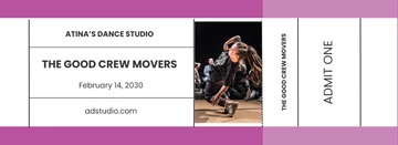 Free Dance Admission Ticket Template to Edit Online