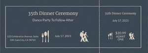 Free Dinner Dance Ticket Template to Edit Online