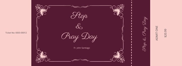 Free Elegant Church Ticket Template to Edit Online