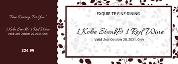 Free Elegant Food Ticket Template to Edit Online