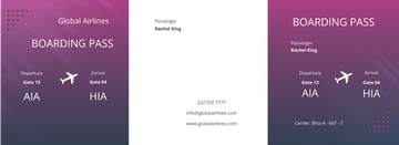 Free Elegant Travel Ticket Template to Edit Online