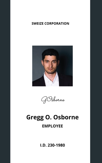 Free ID Card Format Template to Edit Online