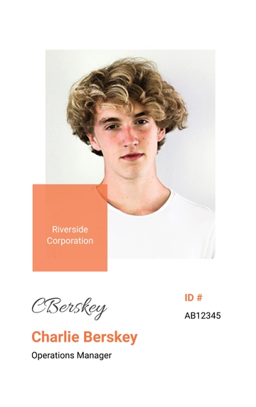 Free Manager ID Card Template to Edit Online