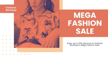 Free Minimalistic Fashion Sale Facebook Post Template to Edit Online