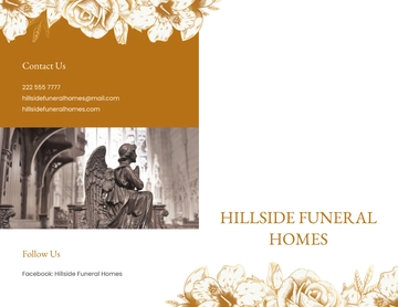 Free Editable Cremation Funeral Bi-Fold Brochure Template to Edit Online