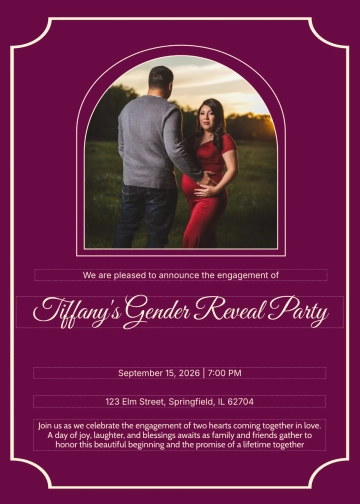 Free Vintage Gender Reveal Flyer Template to Edit Online