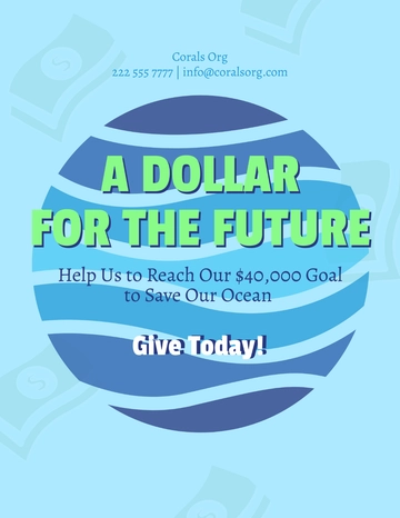 Free Money Donation Flyer Template to Edit Online