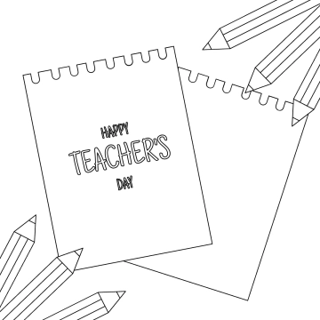 Free Teachers Day Message Drawing Template to Edit Online