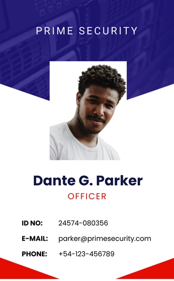 Free Security ID Card Format Template to Edit Online