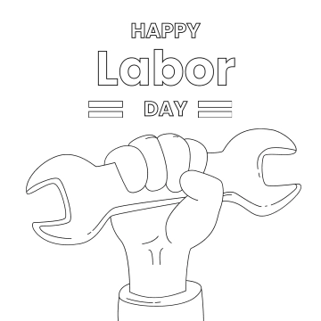 Free Happy Labor Day Clipart Drawing Template to Edit Online