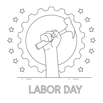 Free Labor Day Celebration Drawing Template to Edit Online