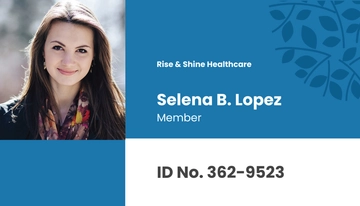 Free Simple Healthcare ID Card Template to Edit Online