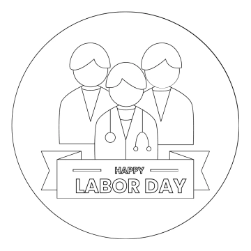 Free Labor Day Icon Drawing Template to Edit Online