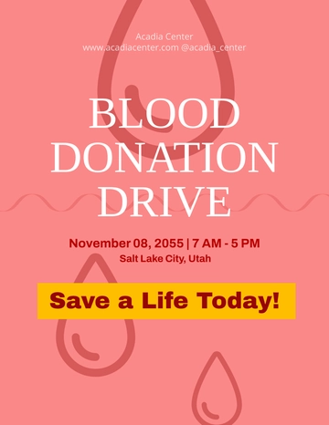 Free Blood Donation Flyer Template to Edit Online