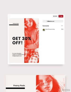 Designer Fashion Sale Pinterest Pin Template