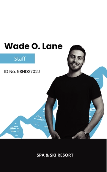 Free Ski Resort ID Card Template to Edit Online