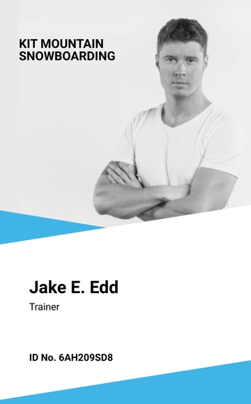 Free SnowBoard ID Card Template to Edit Online
