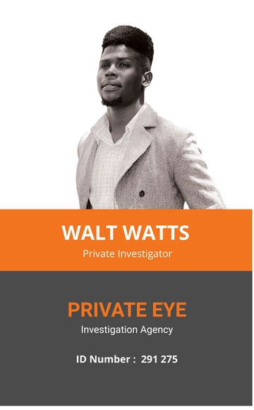 Free Special Investigator ID Card Template to Edit Online