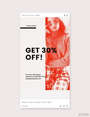 Designer Fashion Sale Tumblr Post Template