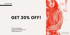Designer Fashion Sale Twitter Post Template