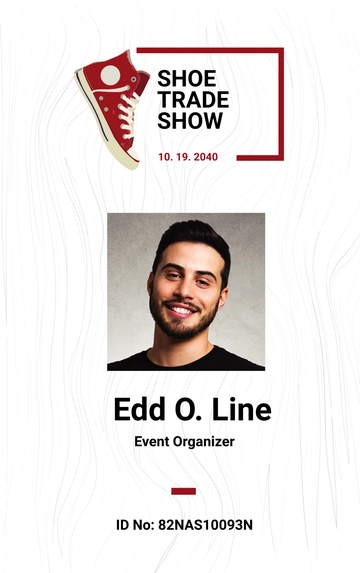 Free Trade Show ID Card Template to Edit Online