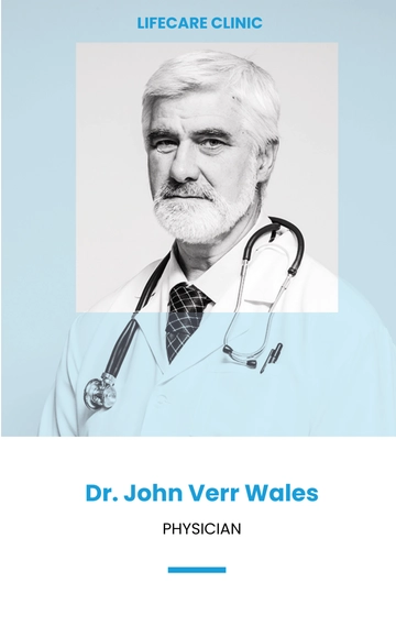 Free Vertical Medical ID Card Template to Edit Online
