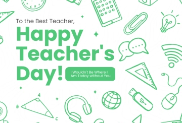 Free Teacher's Day Greetings Messages Template to Edit Online