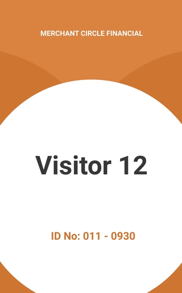 Free Minimalist Visitor ID Card Template to Edit Online