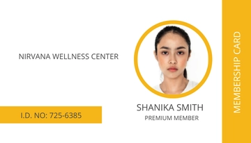 Free Wellness Membership ID Card Template to Edit Online
