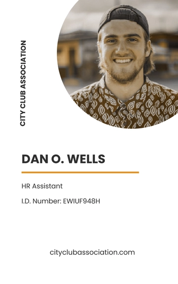 Free Bar Association ID Card Template to Edit Online